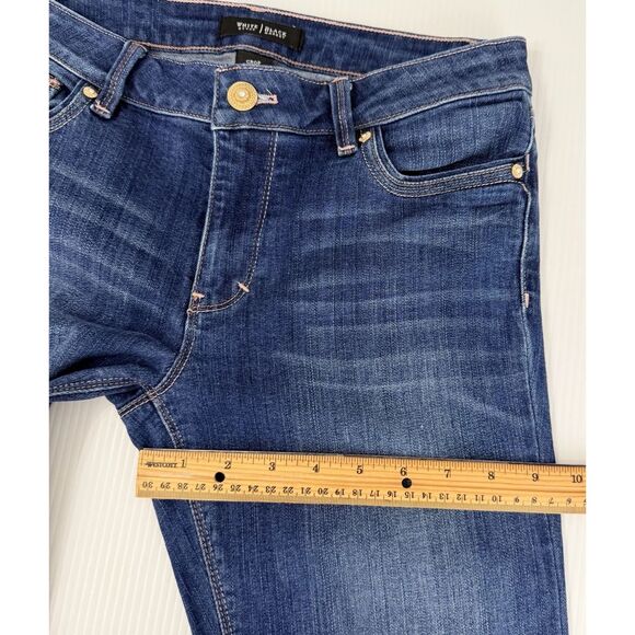 White House Black Market Crop Distressed Blue Jeans Women's Size 4 (Fit 28x28) - Picture 7 of 13